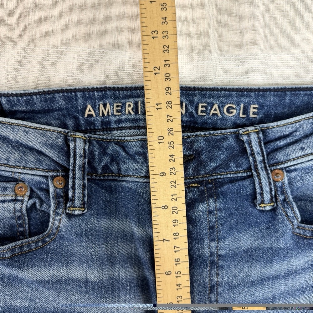 American Eagle Original Bootcut Airflex+ Men's Jeans 33X32 Fit 33x31 Whiskering - Picture 6 of 10